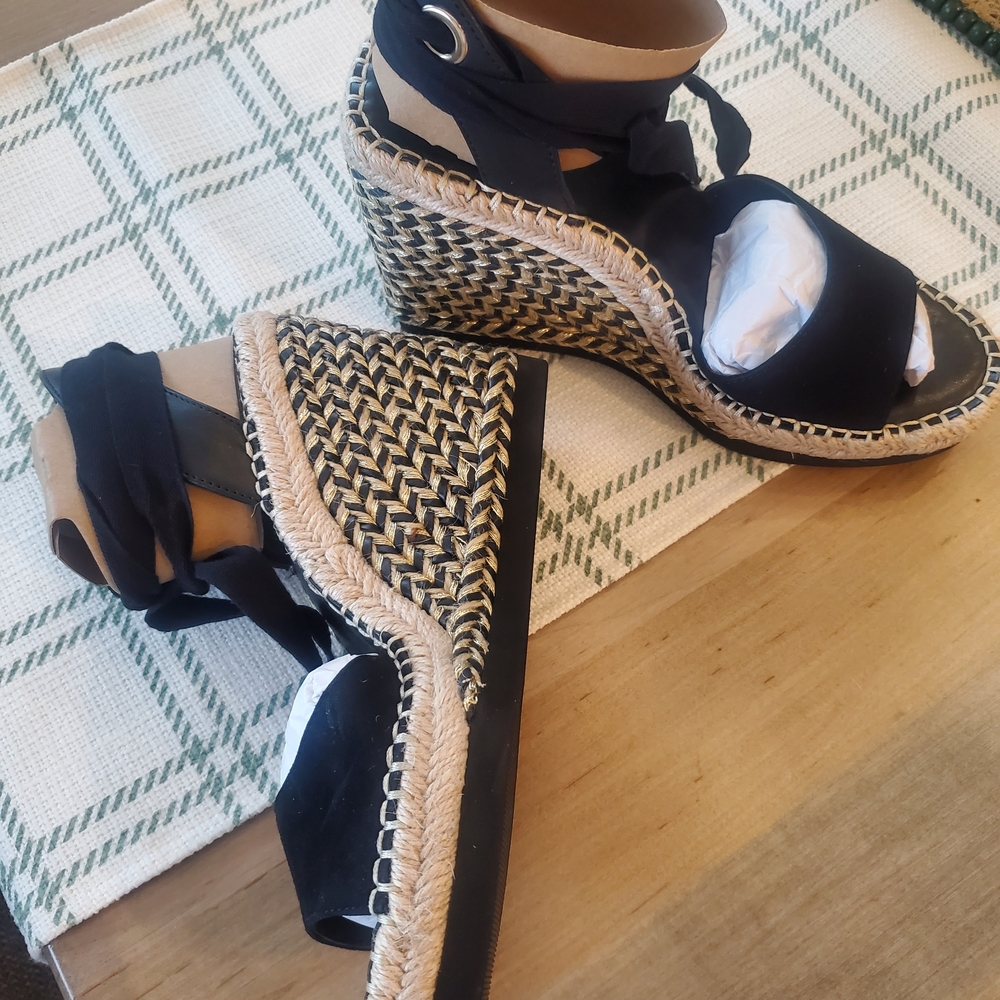 Vince Camuto Wedge Espadrille Sandals Size 9.5 - Picture 5 of 8